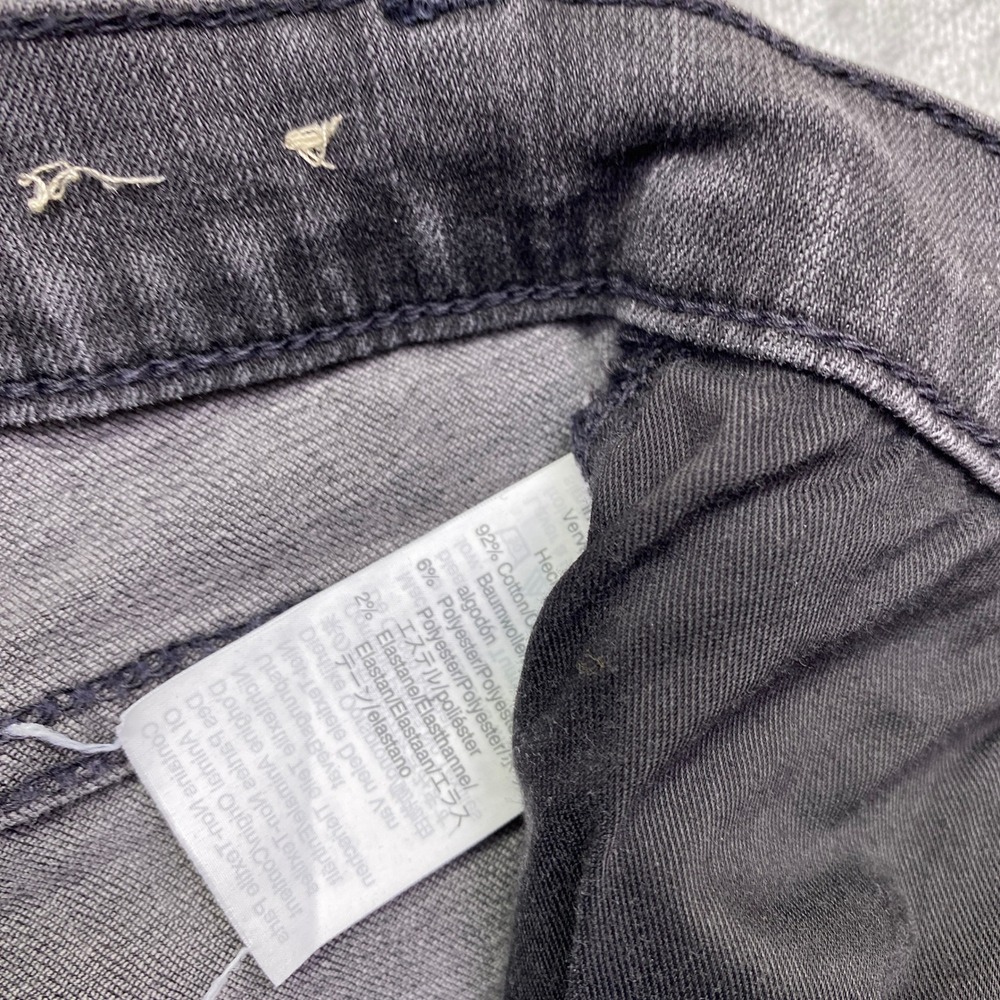 Madewell 9 High Rise Skinny‎ Jeans Distressed Black Size 26 Fits 25" Grunge - Picture 7 of 9